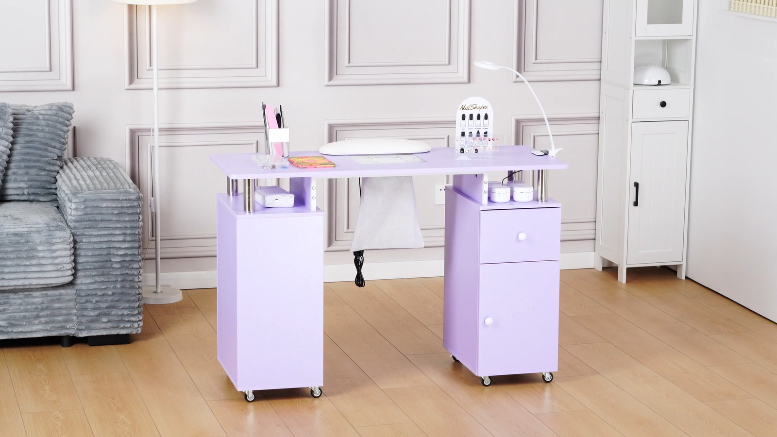 Amazon.com: HolaiNail Manicure Table, Nail Desk Nail Tech Table